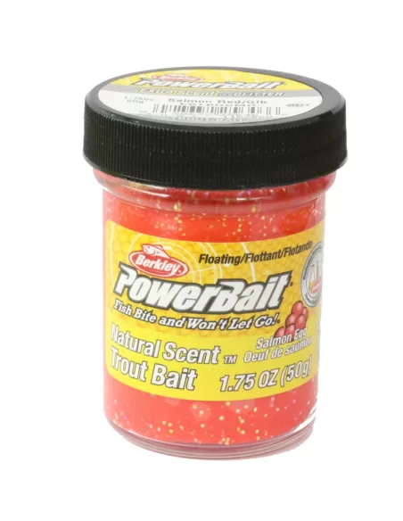 Berkley Powerbait Glitter Trout Bait Salmon Red Glitter Pastella per Trote Esche da pesca Berkley