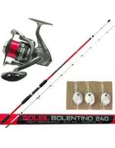 Kolpo Kit Pesca Bolentino Completo Canna Mulinello e Lenze Kit da pesca Kolpo