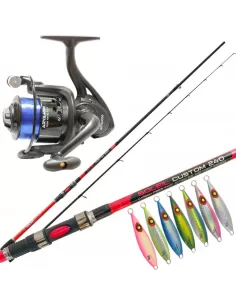 Kolpo Kit Combo Pesca Light Jig Completo 9 pz Kit da pesca Kolpo
