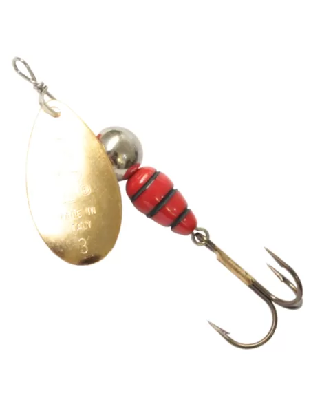 Heron Vespa Paletta Gold Body Red Rotating Teaspoon Fishing Spinning