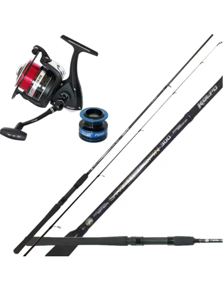 Kit Pesca Spinning Canna in Carbonio 3 mt Mulinello 10 Cuscinetti Kit da pesca Kolpo