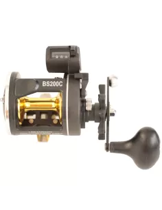 Trolling reel with Meters and Wire Guide Aluminum coil 