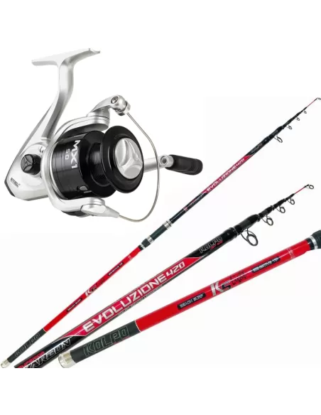 Kit Surfcasting Light Carbon Rod Mitchell Reel
