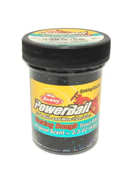 Berkley Powerbait Glitter Trout Bait Black Batter for Sinking Anise Trout