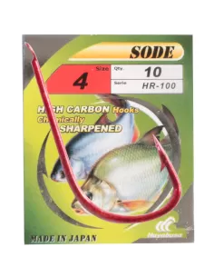 Hayabusa HR-100 Fishing Hooks High Carbon Red Micro Barb 10 pcs 