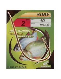 Hayabusa HG-100 Fishing Hooks Gold High Carbon Micro Barb 10 pcs 