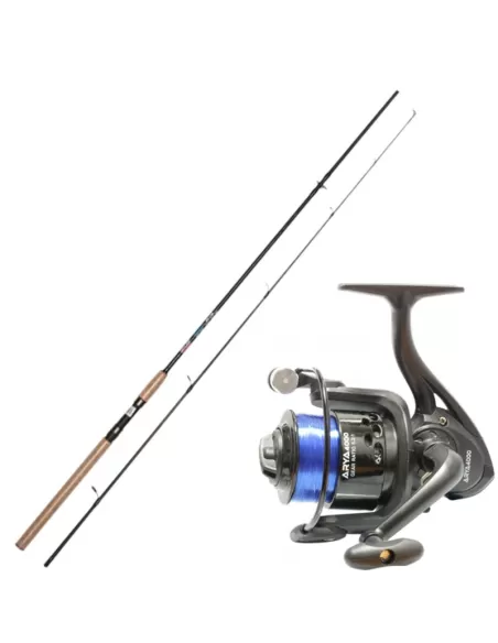 Kit Spinning con canna in Caronio 2.40 mt 20/40 gr Mulinello 4000 con Filo Kit da pesca All Fishing