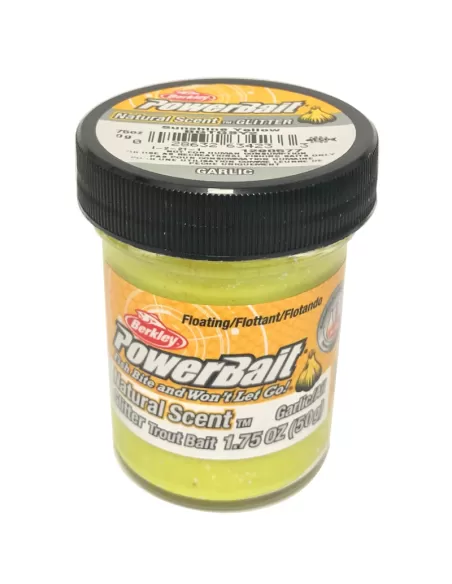 Berkley Powerbait Glitter Trout Bait Original Scent Pasta Trote Sunshine Yellow Garlic Esche da pesca Berkley