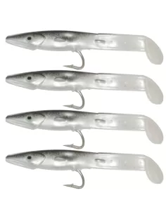Kolpo Fantastic Eel Natural Silicon Eel with Hook 4 pcs 
