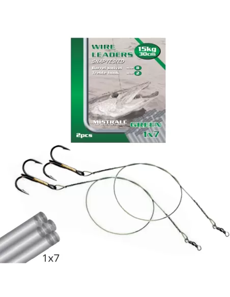 Mistral Cavetti Acciaio Verdi con Ancoretta 1x7 2pz Minuteria Mistrall