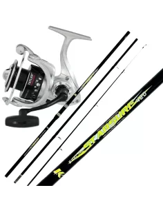 Kit Surfcasting Barrel 3 sections Reel With Coil Aluminum 