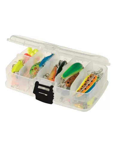 Scatola Porta Esche Plano StowAway 3400 - 6 Scomparti Fissi Con Divisori - Trasparente E Compatta
