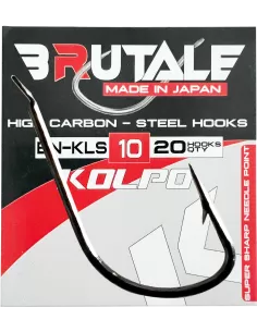 Kolpo Brutale BN-KLS Fishing Hooks Carbon Black Nik Medium Stem 20 pcs 