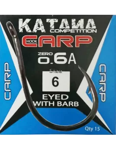 Maver Katana Fishing Ami Carp Zero Sei A with Eyelet and Barb 15 pcs 