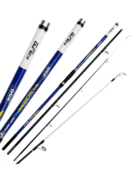 Kolpo Aegusta Canna da Pesca Surfcasting in Carbonio 3 Sezioni 250 gr Canne da pesca Kolpo