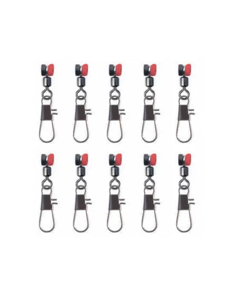 Mistrall Sliding Attachment with Rolling Swivel and Interlock Carabiner 10pcs
