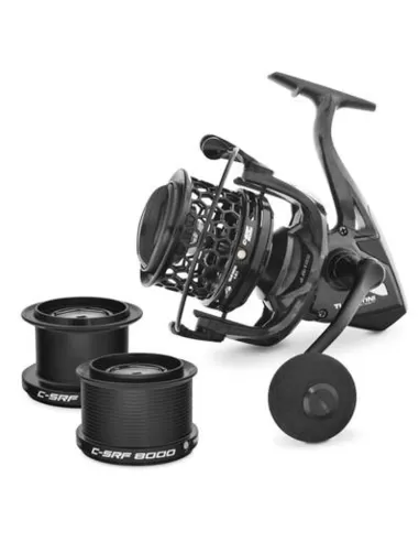 Tubertini C-SRF Carbon Surfcasting Reel with 6+1 Bearings and 3 Spools – Top Performance