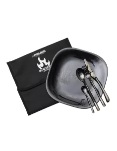 Prologic Blackfire Dinning Plate and Cutlery Set 