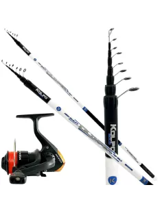 Kolpo Peach Kit Bolognese Carbon Rod 6 mt Reel and Wire
