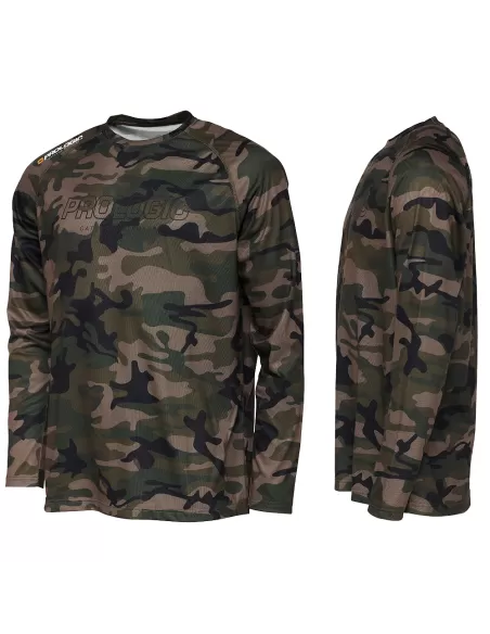 Prologic Camo T-Shirt Manica Lunga Abbigliamento da pesca Prologic