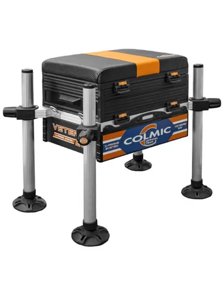 Colmic Veteran 200 Basic Station Panchetto con Gambe da 36 mm + Modulo con Cassetto Laterale Panchetti Sedie e Accessori Colmic