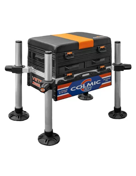 Colmic Veteran 400 Basic Station Bench with 36 mm Legs + Side Drawer Module + Two Front Drawers Module
