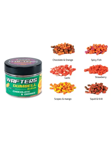 Madix Wafters Dumbell 6x8 mm Alto Potere Adescante 25 gr Mais e Granaglie Innesco e Pasturazione Madix