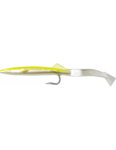 Raglou Esca Siliconica Speciale Traina con Amo 10.5 cm originale colore giallo Esche Artificiali Rapala
