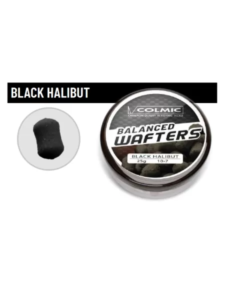 Colmic Balanced Wafters 25 gr Black Halibut Esche Morbide a Galleggiamento Bilanciamento  Pellet Colmic