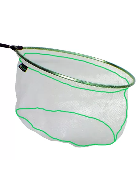 Maver Oval Match Nylon Testa Guadino con Telaio in Alluminio 40x50 cm Teste guadino Maver