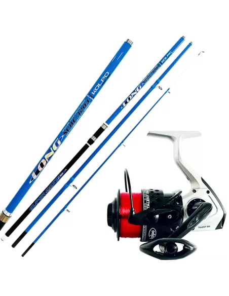 Kolpo Surfcasting Sea Fishing Kit with 4.20 m 230 g rod, reel and line - fishing tackle