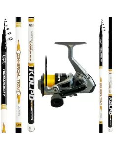 Combo Canna Da Trota In Carbonio 4m 4-12g + Mulinello Solaris 4 BB – Perfetto Per La Pesca In Lago