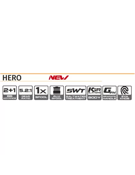 Kolpo Hero Mulinello da Pesca con Bobina in Alluminio Mulinelli da Pesca Kolpo