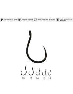 Maver MV-R 1317 Feeder Amo con ampia angolazione a 30 gradi dell’occhiello e la punta super affilata in off-set 20 pz