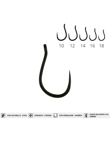 Maver MV R 1319 Feeder Ami da Pesca con Occhiello inclinato di 30 gradi 20 pz Ami da pesca Maver