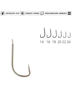 Maver Katana H444 amo da pesca Senza ardiglione curvatura ampia a gambo medio 20 pz
