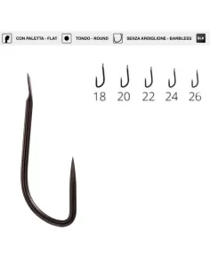 Ami Da Pesca Senza Ardiglione BB12 – 50 Pezzi In Acciaio Al Carbonio, Grigio