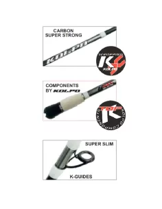 Kolpo Sea Spot canna da pesca per Calamari dalla barca 2.50 mt 2