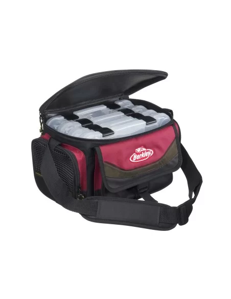 Berkley System Bag 2015 Red-Black + 4 Boxes Borse da pesca Berkley