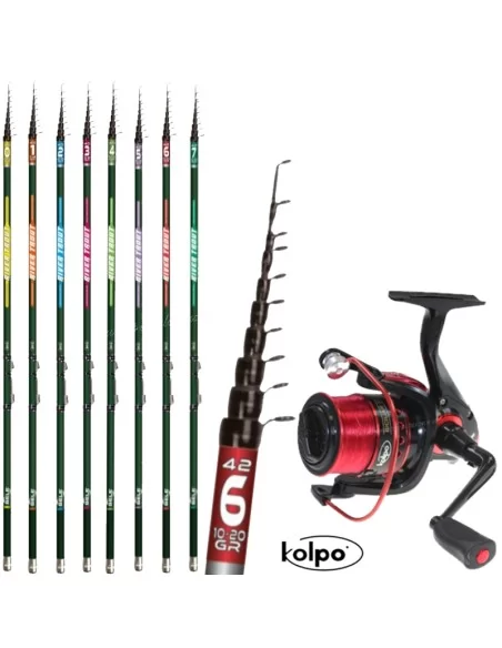 Kit Pesca Trota Lago Supreme Canna Mulinello e Filo Kit da pesca Kolpo