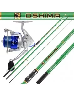 Carbon Rod 3 piece kit Surf Casting reel and fishing line 
