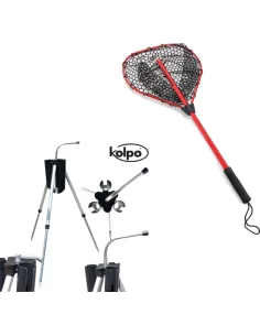 Kit rubberized Tripod rod holders landing net Trout Area 