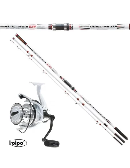 Kit Pesca Surf Canna Deylan Trabucco + Mulinello Energetic Kolpo Kit da pesca Trabucco