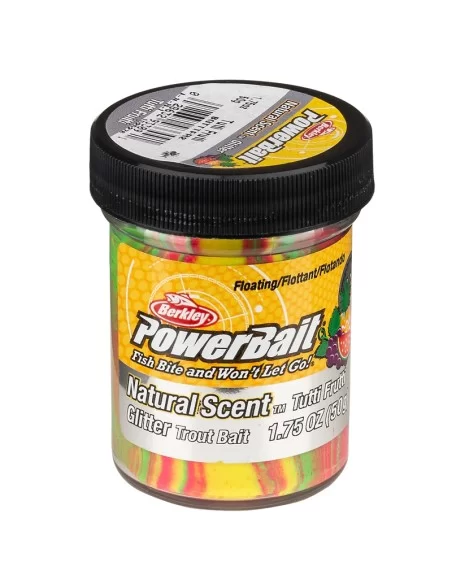Berkley Powerbait Glitter Trout Bait Pastella per Trote Tutti Frutti Esche da pesca Berkley