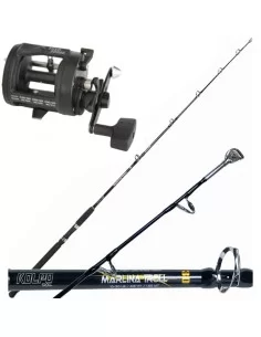 Tatler Combo Fishing Trolling Rod With Pulleys Rotating Reel
