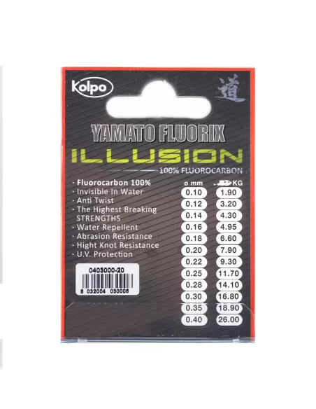Kolpo Fluorocarbon Puro Illusion 50 mt Fili da pesca Kolpo