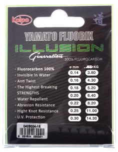 Fluorocarbon 125mt Illusion Generation kolpo 100% Pure Kolpo Fishing Lines 2