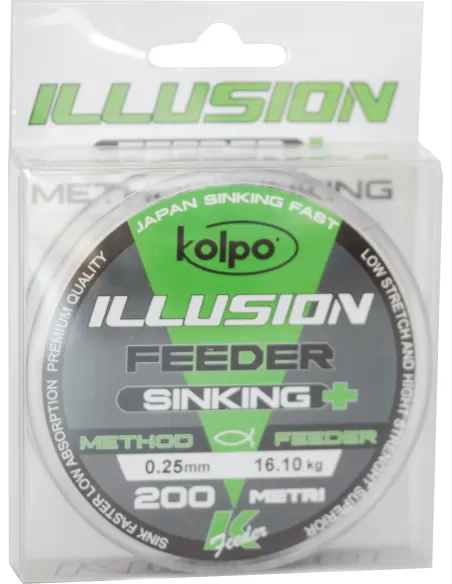 Kolpo Illusion Feeder Sinking Fishing Wire 200 mt Method and Feeder