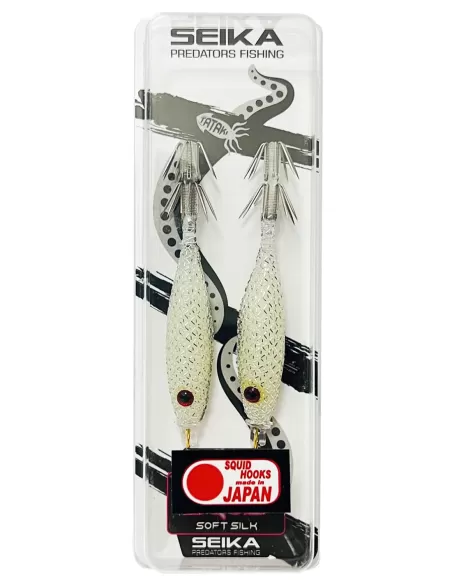 Seika mini squid soft silk per la pesca di calamari e seppie 7.5 cm 2pz col.57 Totanare e polpare Seika