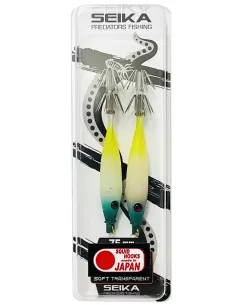 Seika Mini Squid Soft Transparent for squid and cuttlefish fishing 75 mm 2 pcs col. 38 Seika squid and cuttlefish